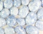 Lot: Polished Blue Calcite Pebbles - kg ( lbs) #77755-1
